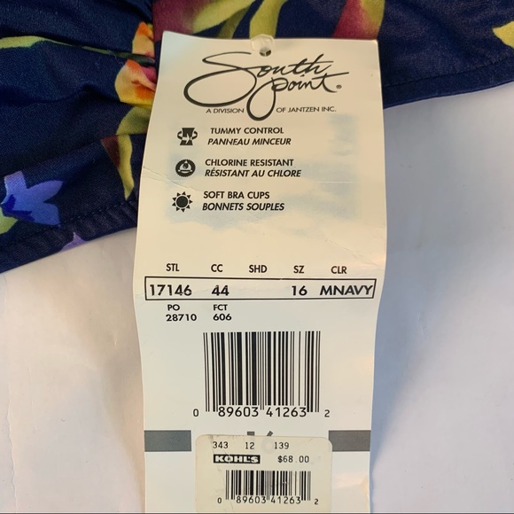 HP {South Point} NWT Bow Floral Bikini Top Swim 16 - Picture 10 of 16